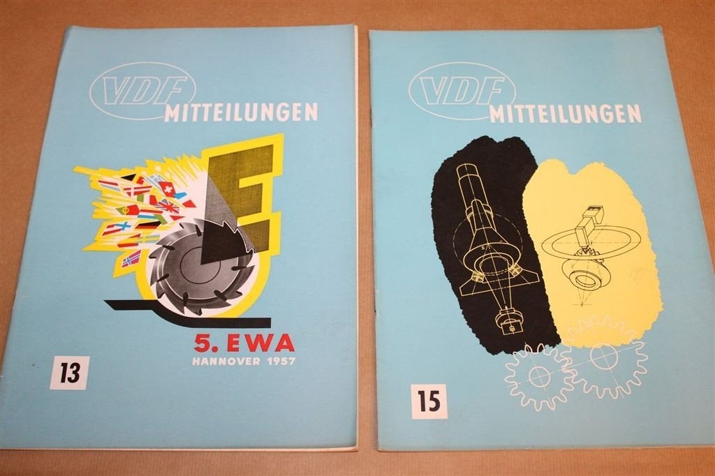 VDF Mitteilungen Nr 13 en 15 — Draaibanken 1957-1958, Ophalen of Verzenden, Gelezen