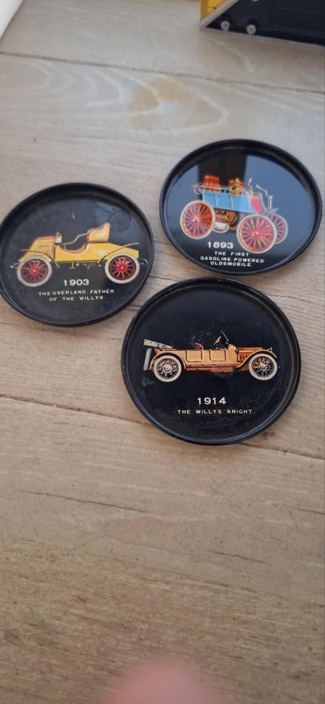 Vintage auto onderzetters (26426), Ophalen of Verzenden, Zo goed als nieuw, Auto's