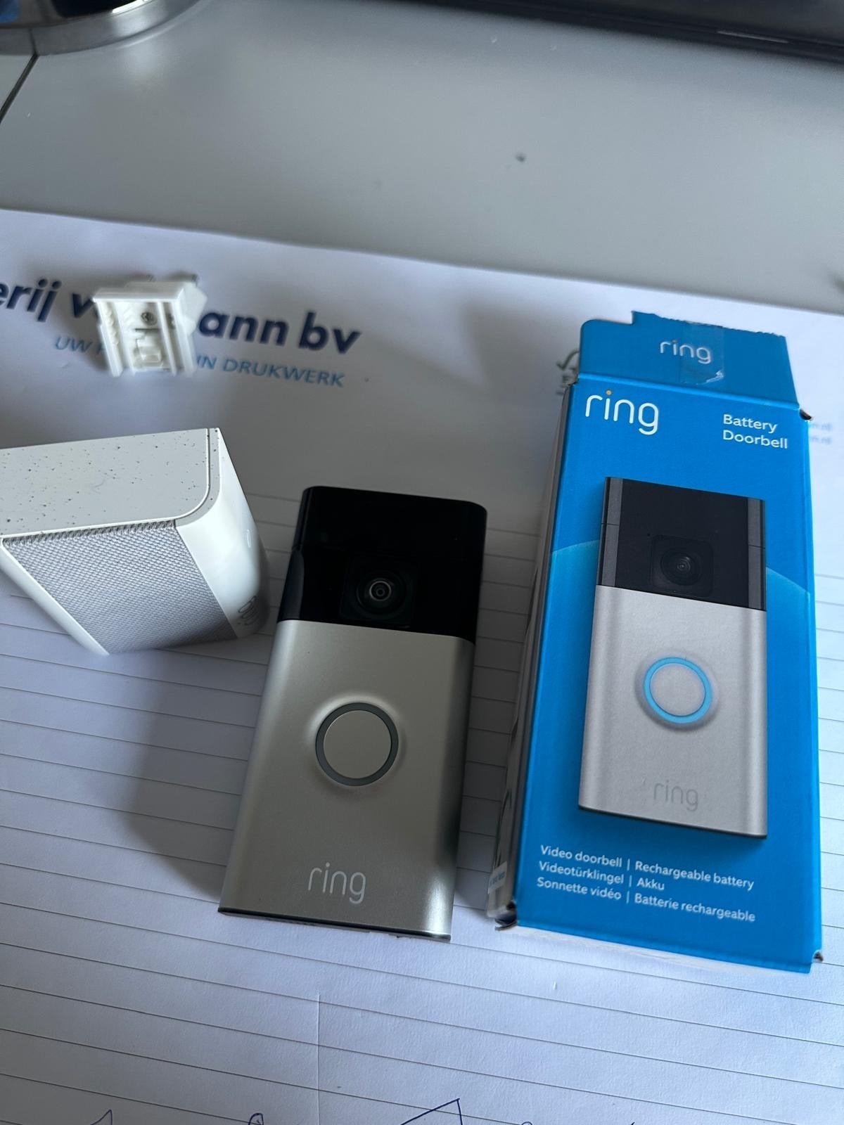 Ring Video Deurbel met Gong, Ophalen of Verzenden, Bewegingsdetectiesensor, Zo goed als nieuw, Draadloos