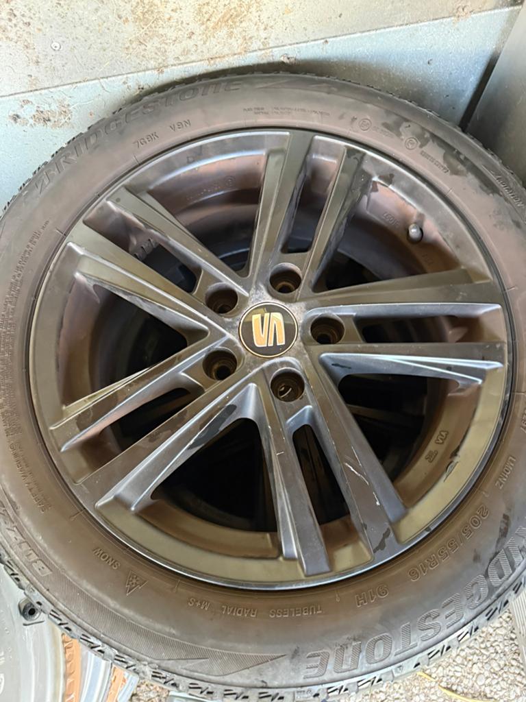 16 inch velgen met winterbanden, Ophalen, Gebruikt, 16 inch, Banden en Velgen