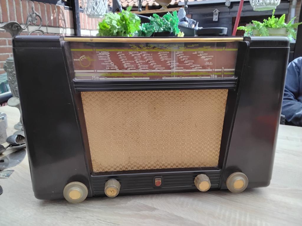 Vintage Philips Radio - Jaren '50 buizenradio, Ophalen, Gebruikt, Radio