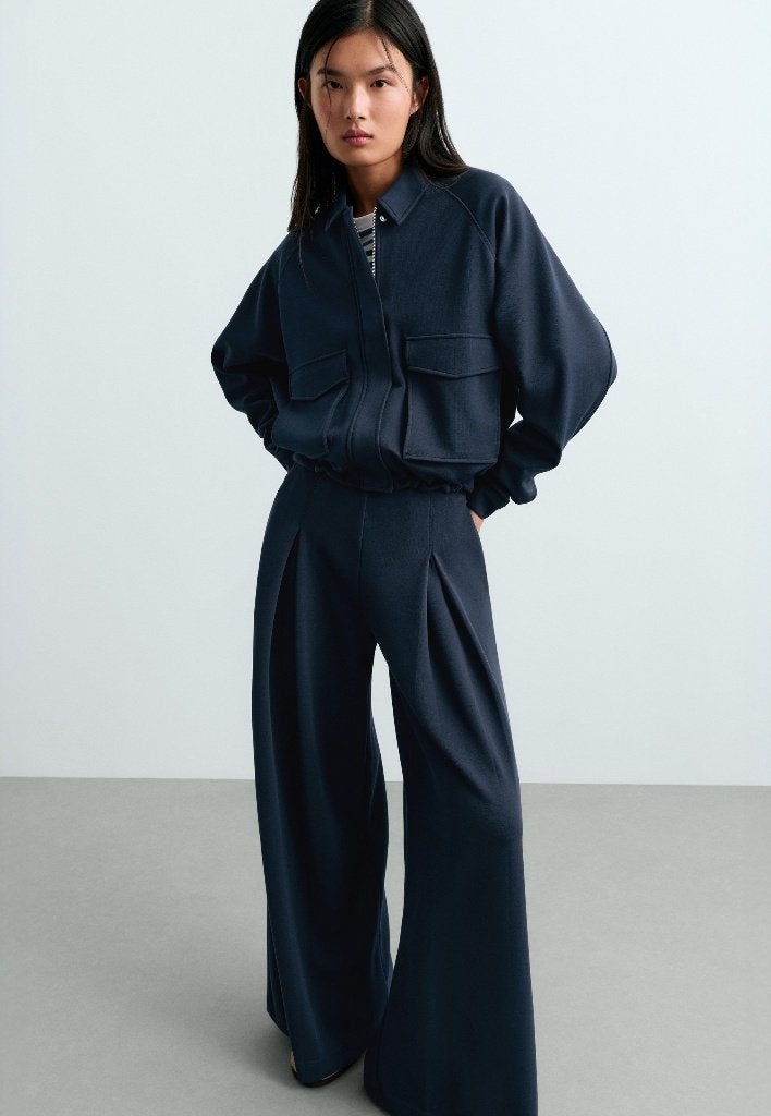 SPLINTERNIEUW! Oysho piqué pocket vest / lichte jas blauw M, Kleding | Dames, Maat 38/40 (M), Oysho, Nieuw, Verzenden