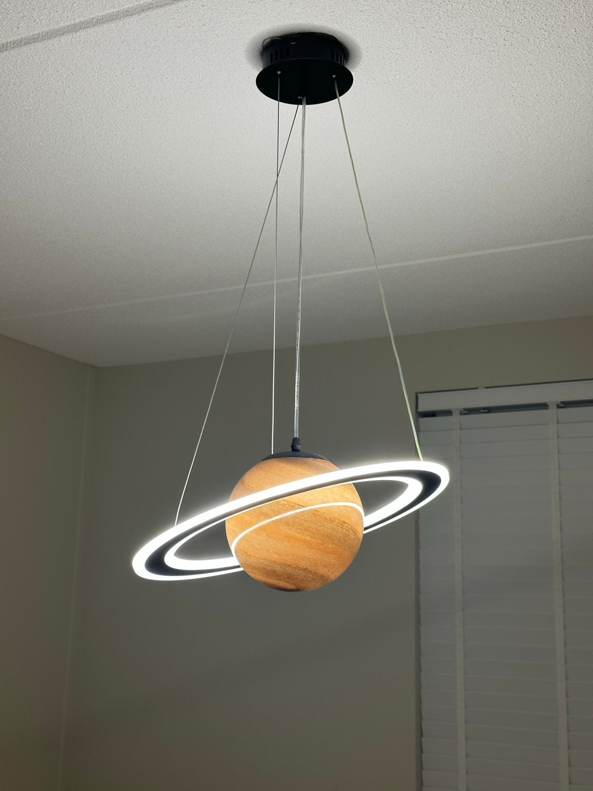 Saturnus Hanglamp met LED-verlichting, Ophalen, Zo goed als nieuw, Kunststof, Overige fittingen