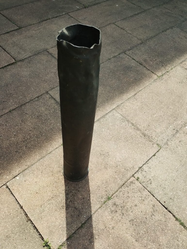 Grote Messing Huls 59 cm - Bodemstempel 3 IN. MK. II, Verzamelen, Ophalen, Landmacht, Engeland, Hulzen of Bodemvondsten