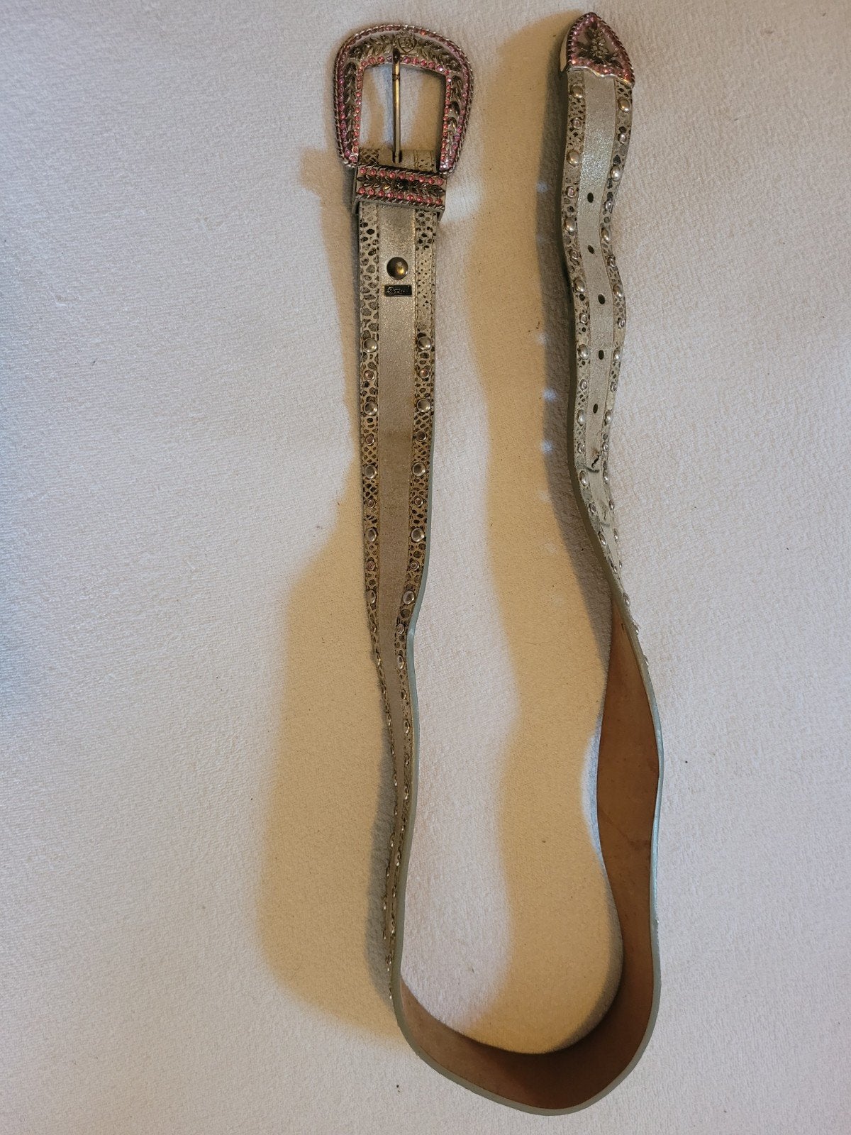 Ariat Dames Riem met Roze Strass Steentjes - Maat 34/85, Dieren en Toebehoren, Paardrijkleding, Gebruikt, Sierdetails, Overige typen