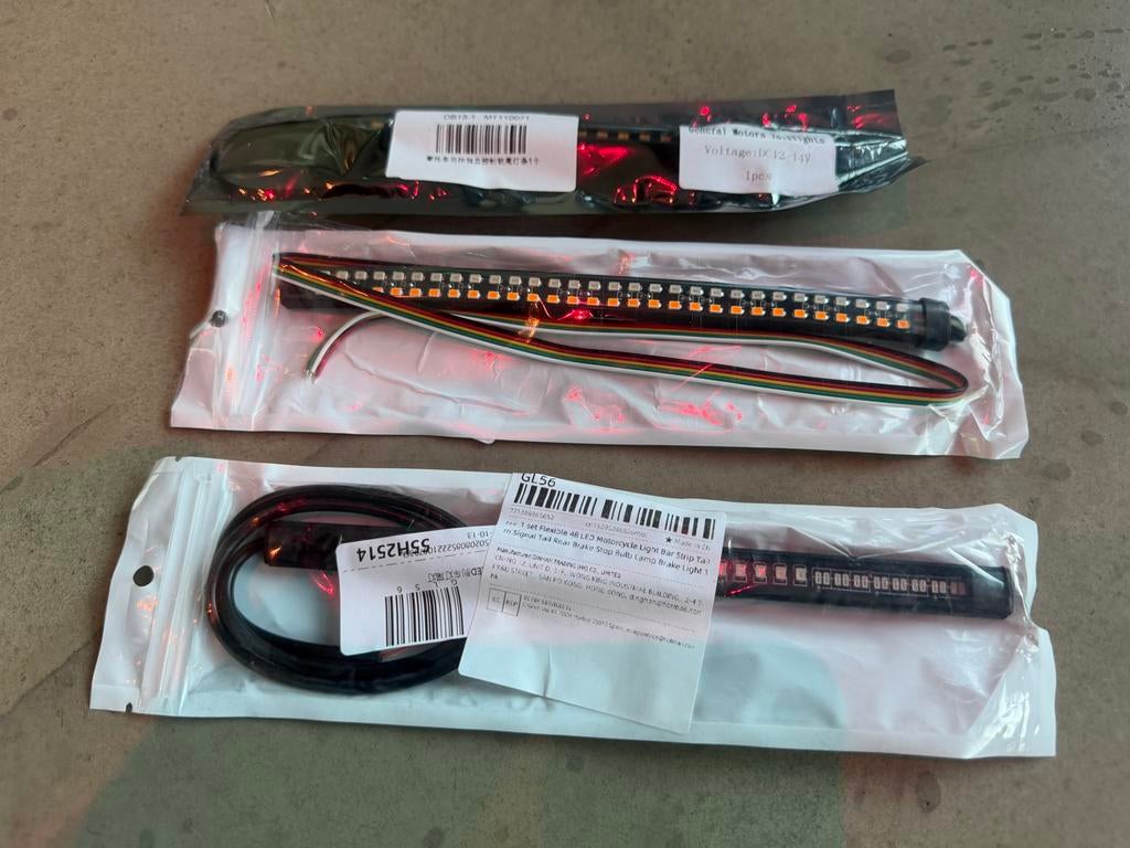 Flexibele LED strip motor met rem- en richtingaanwijzer (3x), Ophalen of Verzenden, Nieuw