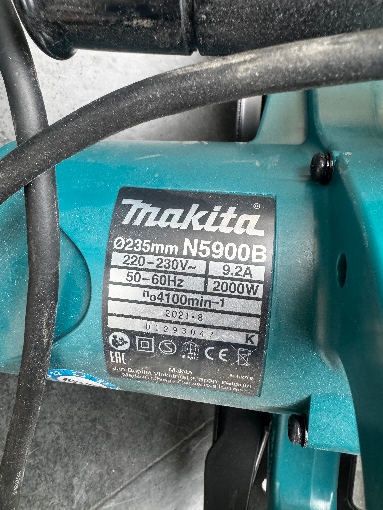 te koop cirkel zaag makita n5900b, Ophalen, Cirkelzaag, 70 mm of meer, Zo goed als nieuw