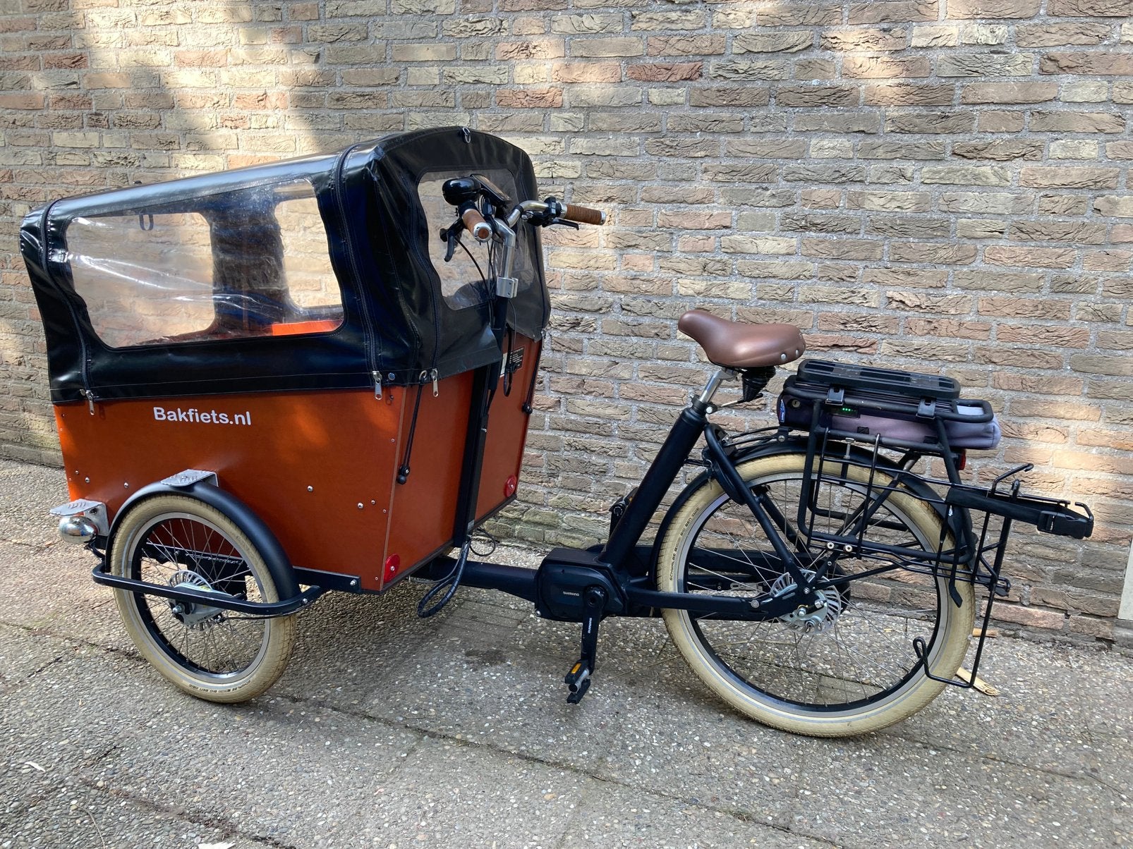 Complete bakfiets nl CargoTrike cargo trike wide elektrisch, Overige merken, 4 kinderen of meer, Huif, Ophalen of Verzenden