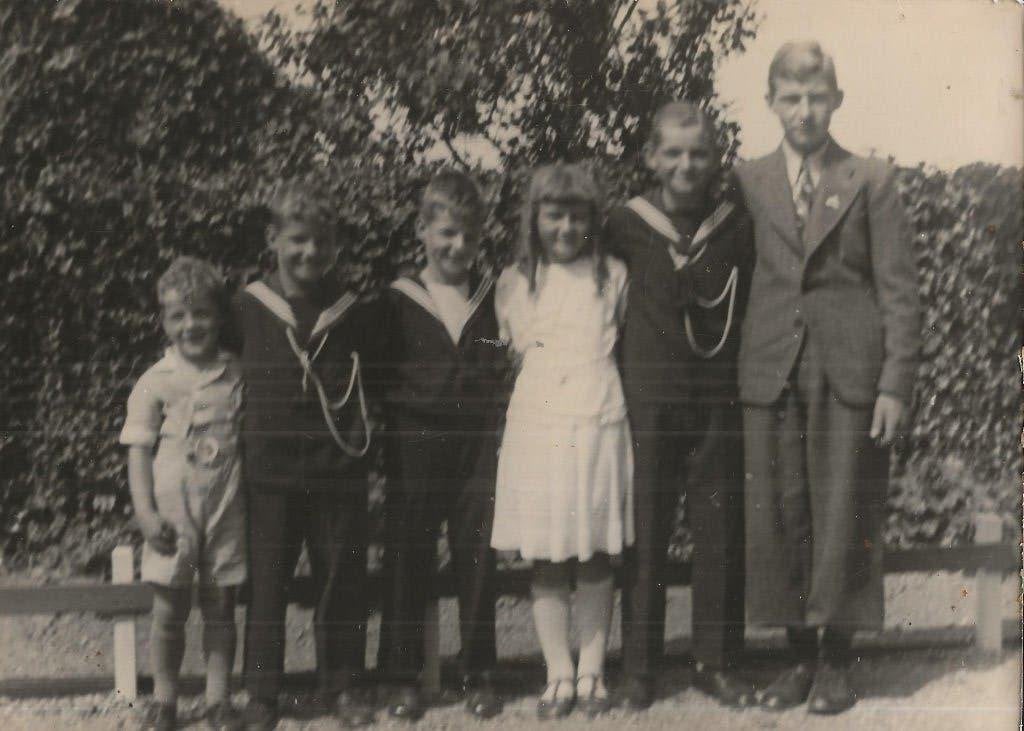 Westland Onbekend 5 broertjes 3 in matrozenpak en zusje, Ophalen of Verzenden, 1920 tot 1940, Ongelopen, Zuid-Holland