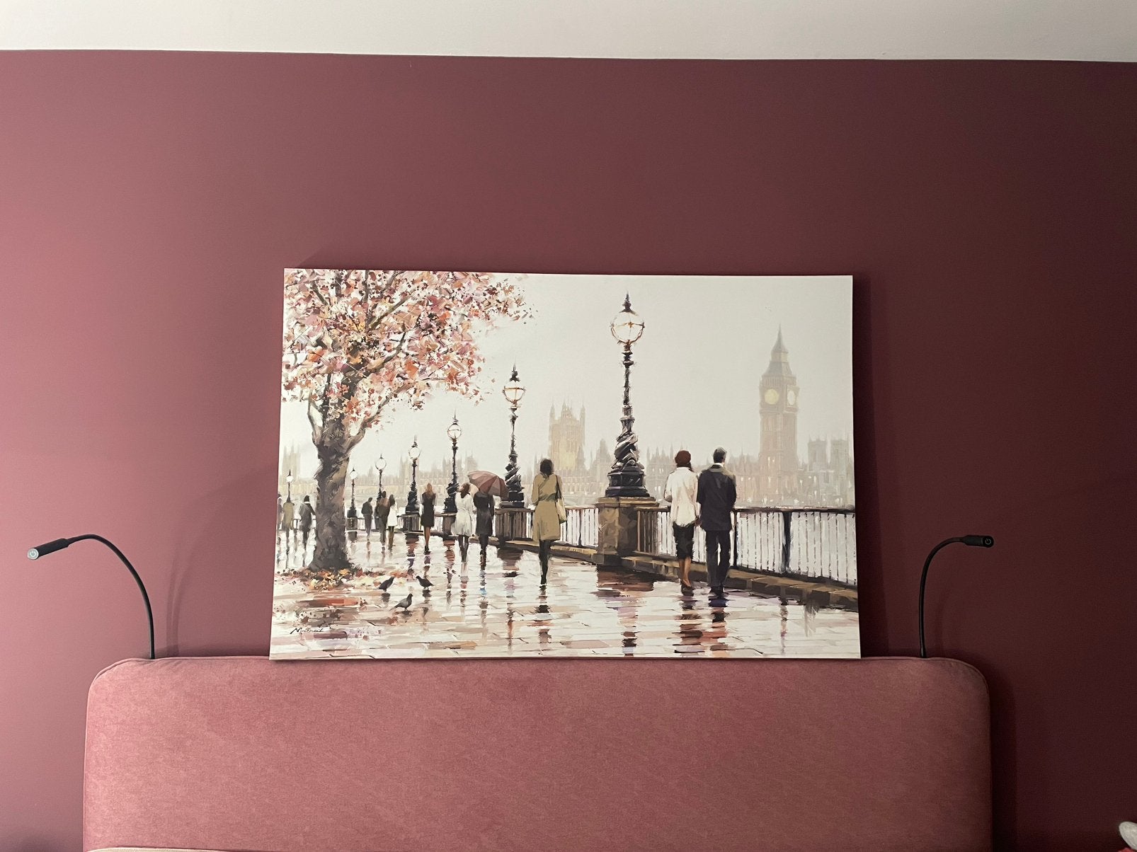 Canvas Londen schilderij, Ophalen