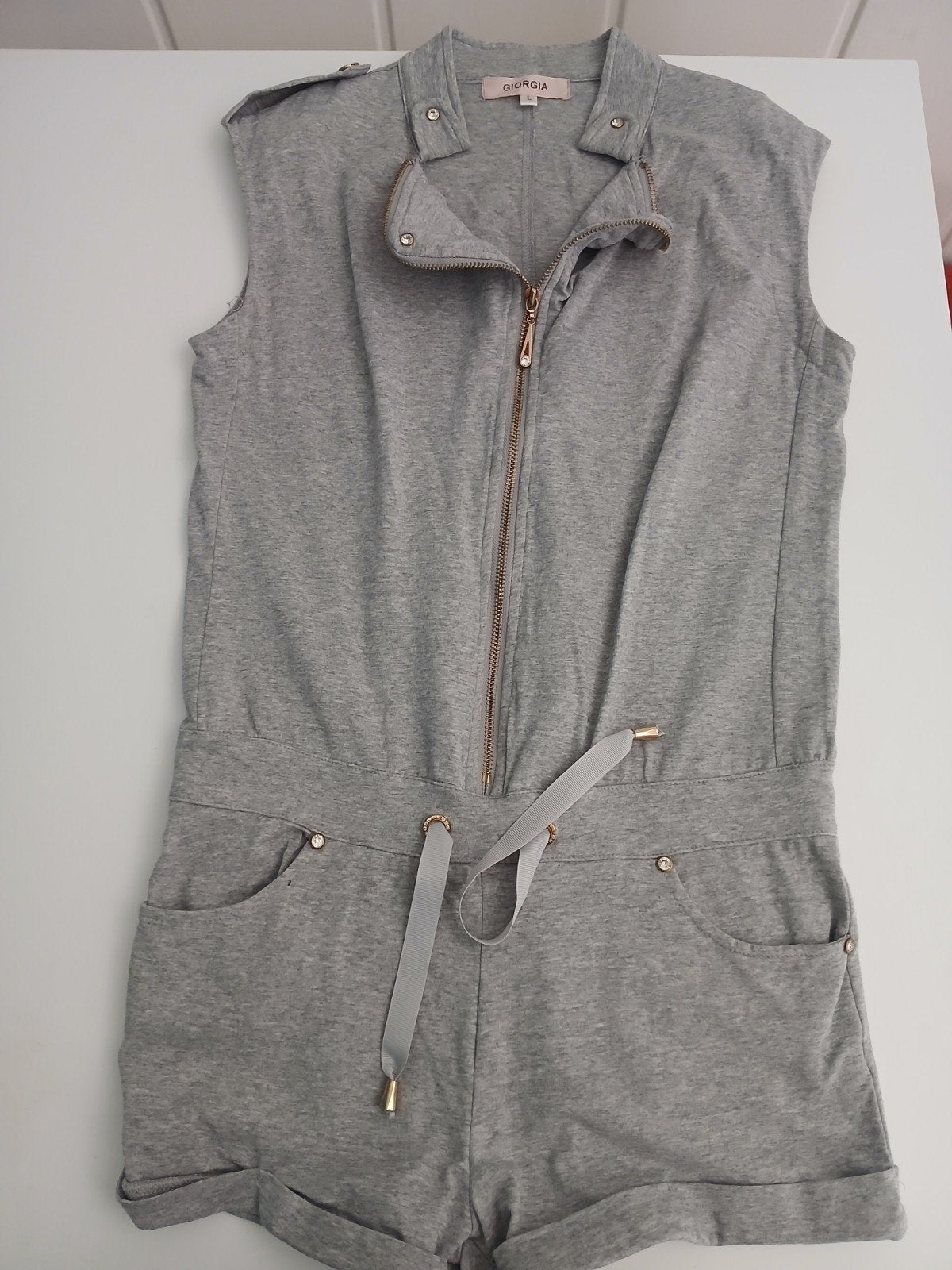 Giorgia Grijze Playsuit, Kleding | Dames, Ophalen of Verzenden, Zo goed als nieuw, Grijs