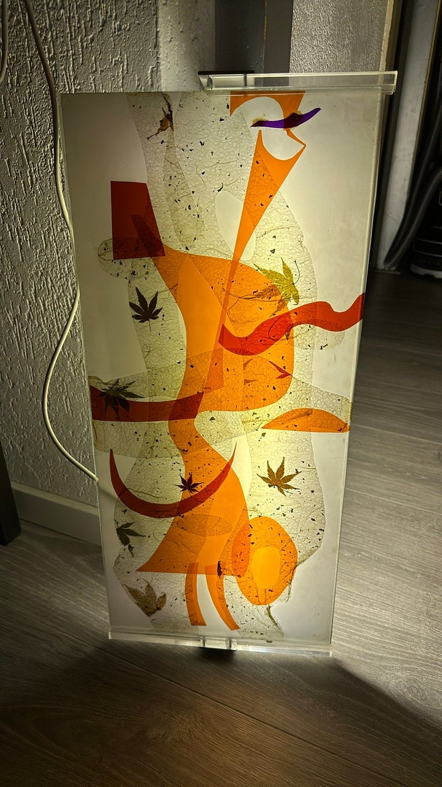 Kunst lamp met TL verlichting - Vrouw/Meisje/Dame, Ophalen, Overige merken, Gebruikt, Kunststof