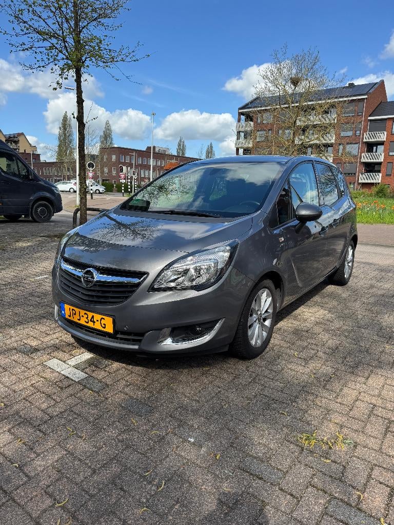 Opel Meriva 1.4 Turbo Ecotec 103KW AUT 2017 Grijs, Auto's, Stof, USB, Zwart, 4 cilinders