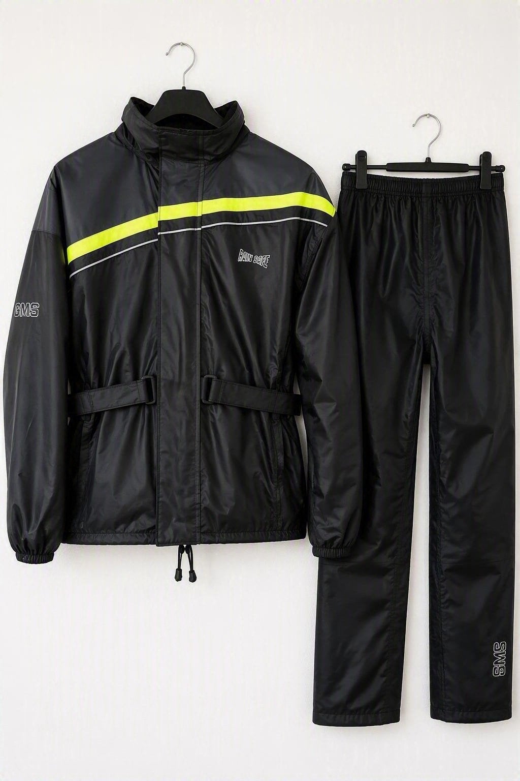 ZGAN GMS Regenpak Heren Zwart/Fluor Geel - Maat XS, Motoren, Ophalen of Verzenden, Tweedehands, Heren, Overall