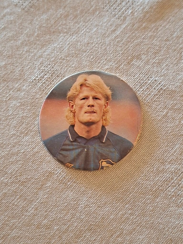 Panini - Snickers Euro 96 Cap / Colin Hendry / Schotland, Ophalen of Verzenden, Gebruikt, Buitenlandse clubs, Overige typen