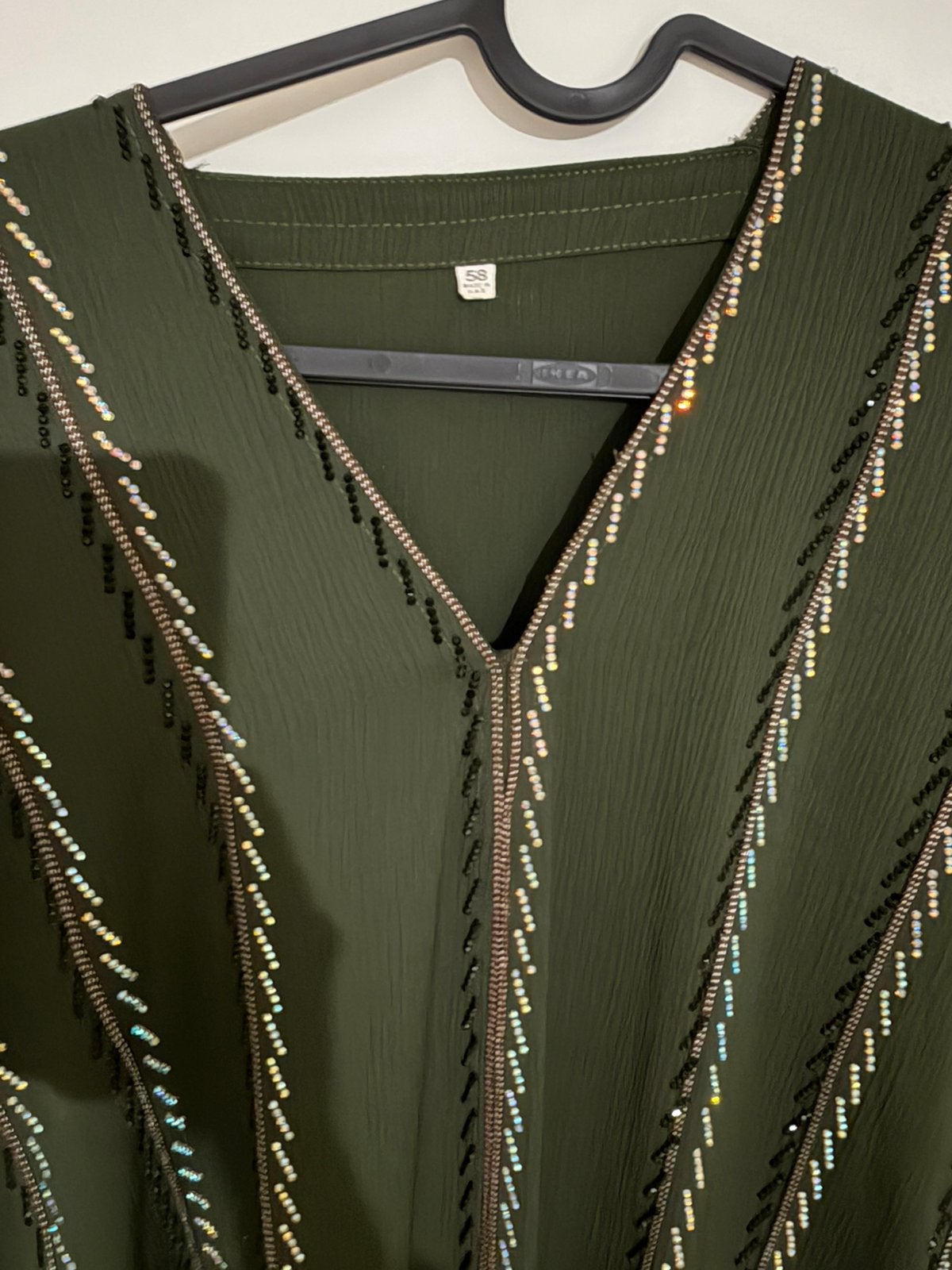 Dubai Abaya, Ophalen, Zwart, Maat 46/48 (XL) of groter, Zo goed als nieuw