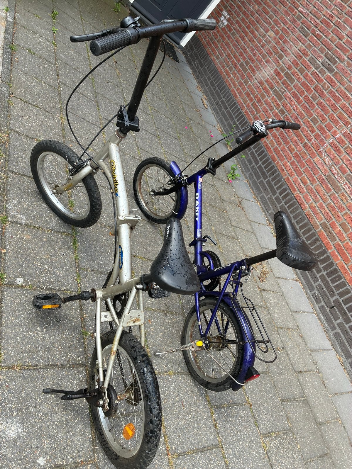 2x Opvouwbare fietsen: Citybike en Raket - Ideaal voor campi, Overige merken, Gebruikt, Velgrem, 16 tot 18 inch
