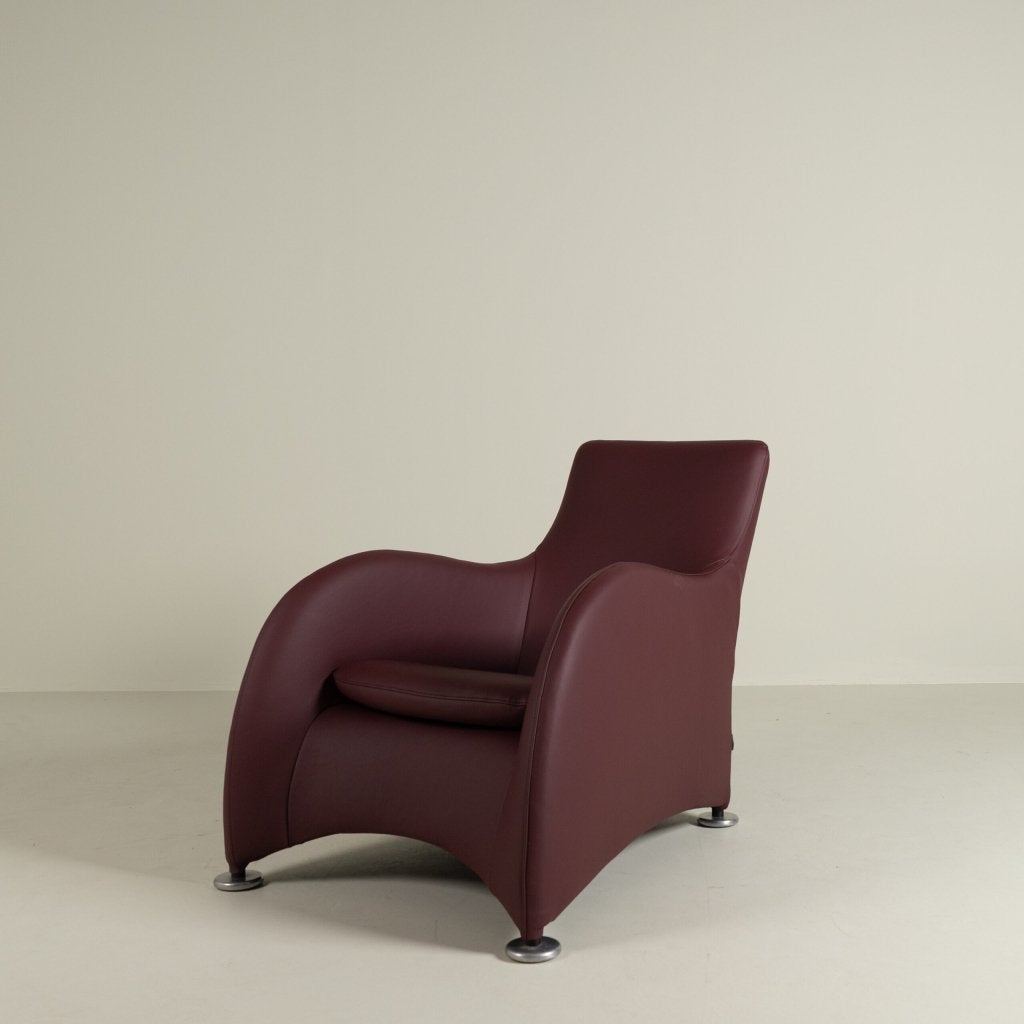 Montis Loge Fauteuil Bordeauxrood Leer, Huis en Inrichting, Niet ingevuld, Nieuw, Niet ingevuld, Niet ingevuld
