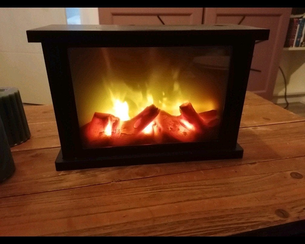 Sfeerhaard LED - Realistisch Vlammeneffect, Zwart, Kunststof, Ophalen of Verzenden, Zo goed als nieuw