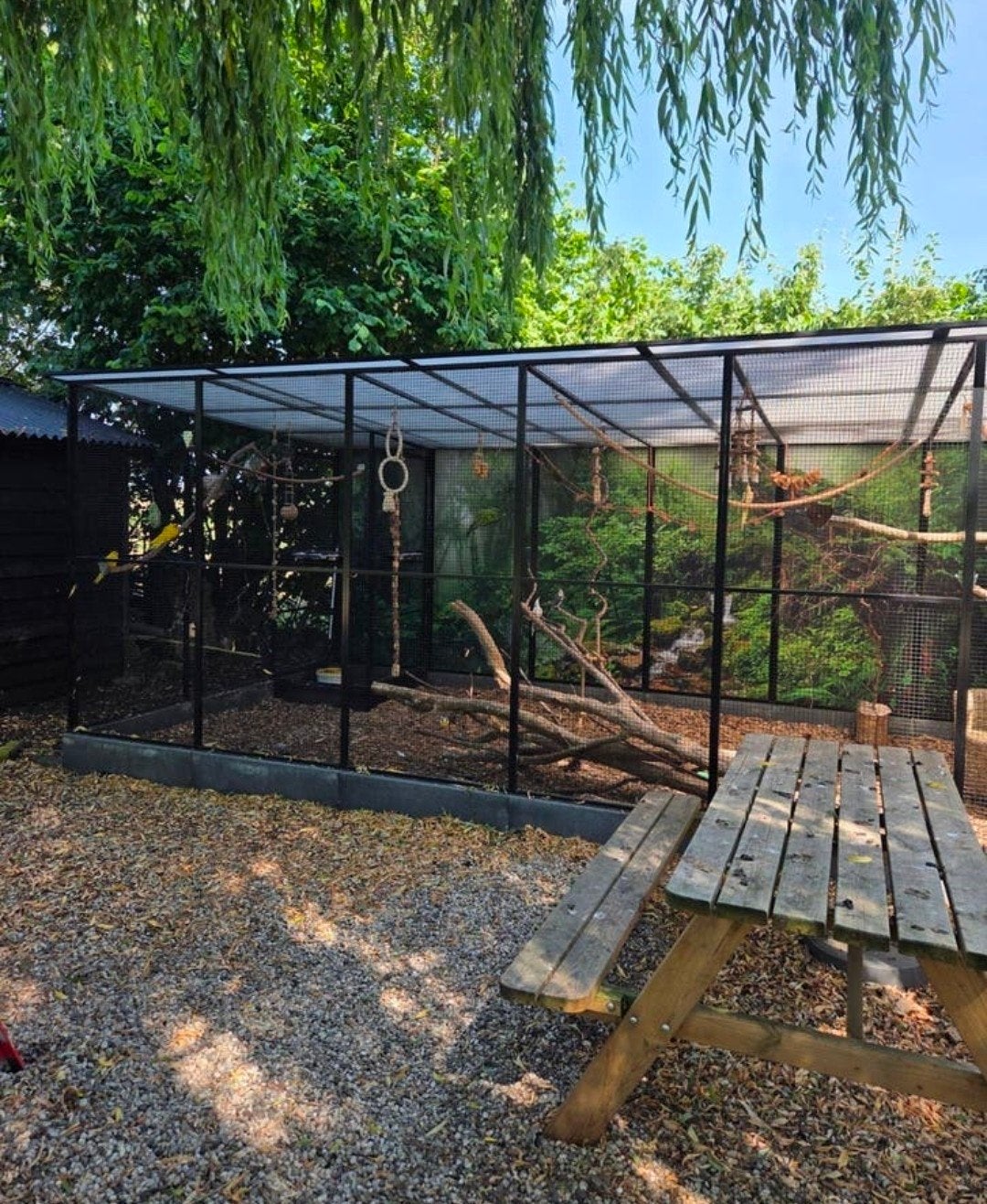 Prachtige voliere van 6 meter bij 3 meter, Ophalen, Zo goed als nieuw, Aluminium, Volière