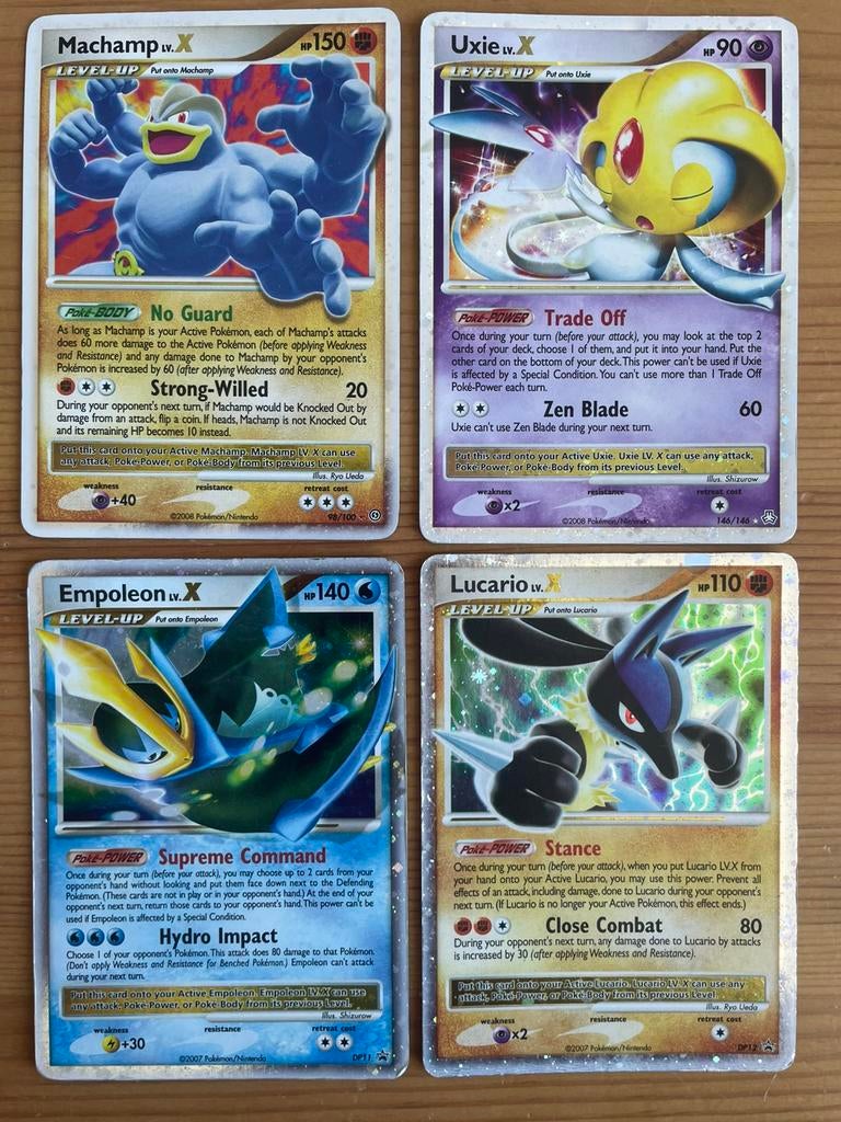 Zeldzame Pokemon Lv.X kaarten in uitstekende staat, Ophalen of Verzenden, Zo goed als nieuw