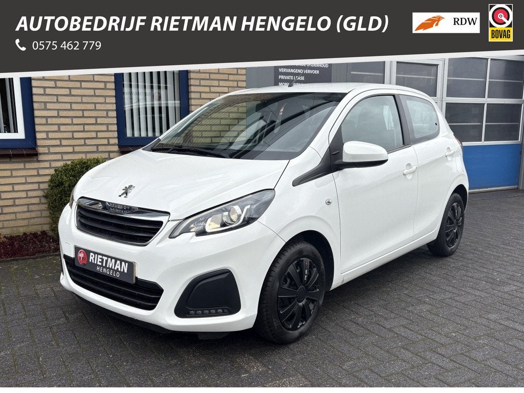 Peugeot 108 1.0 e-VTi Active - BTW-AIRCO-BLUETOOTH - SPORTIE, Auto's, Gebruikt, Euro 6, 4 stoelen, Wit