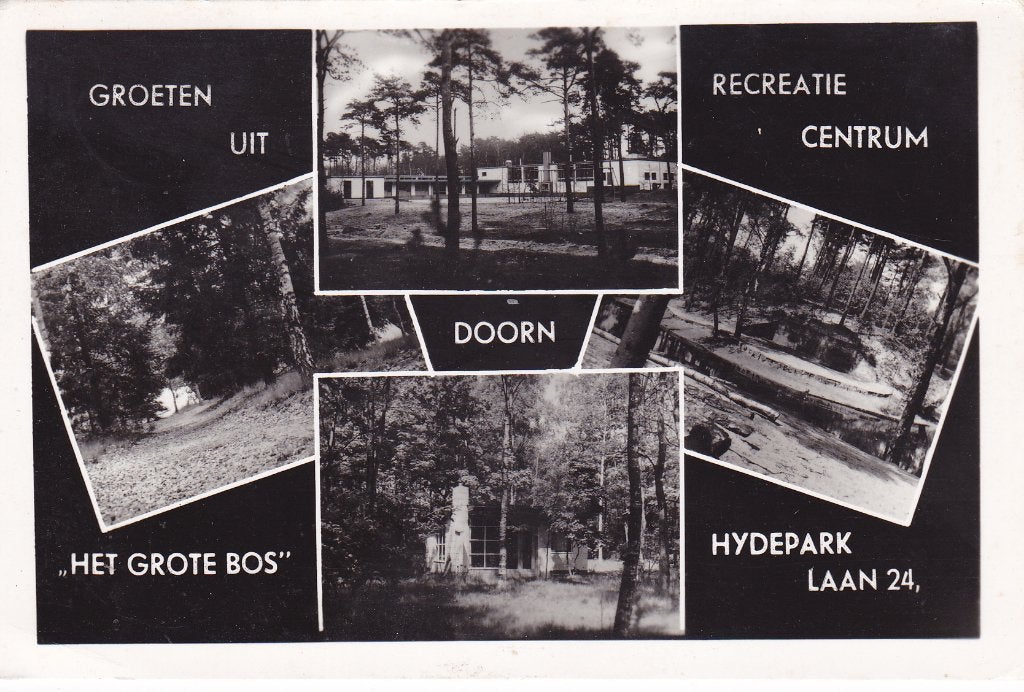 Doorn. Groeten uit  - Recreatiecentrum 'Het Grote Bos', Verzenden, 1940 tot 1960, Gelopen, Utrecht