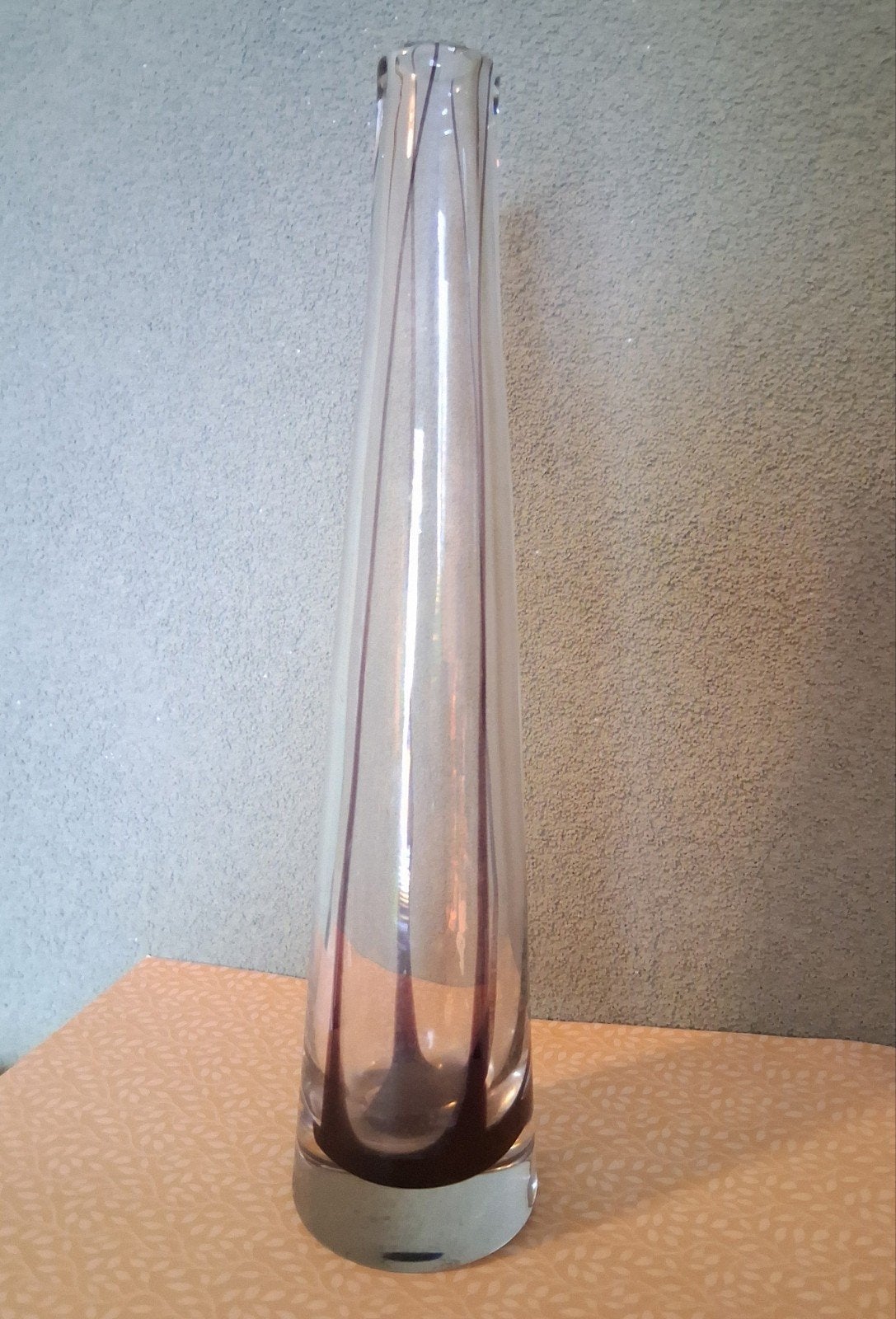 Tall Sommerso Vase by Vicke Lindstrand, Kosta Boda Glas vaas, Ophalen of Verzenden