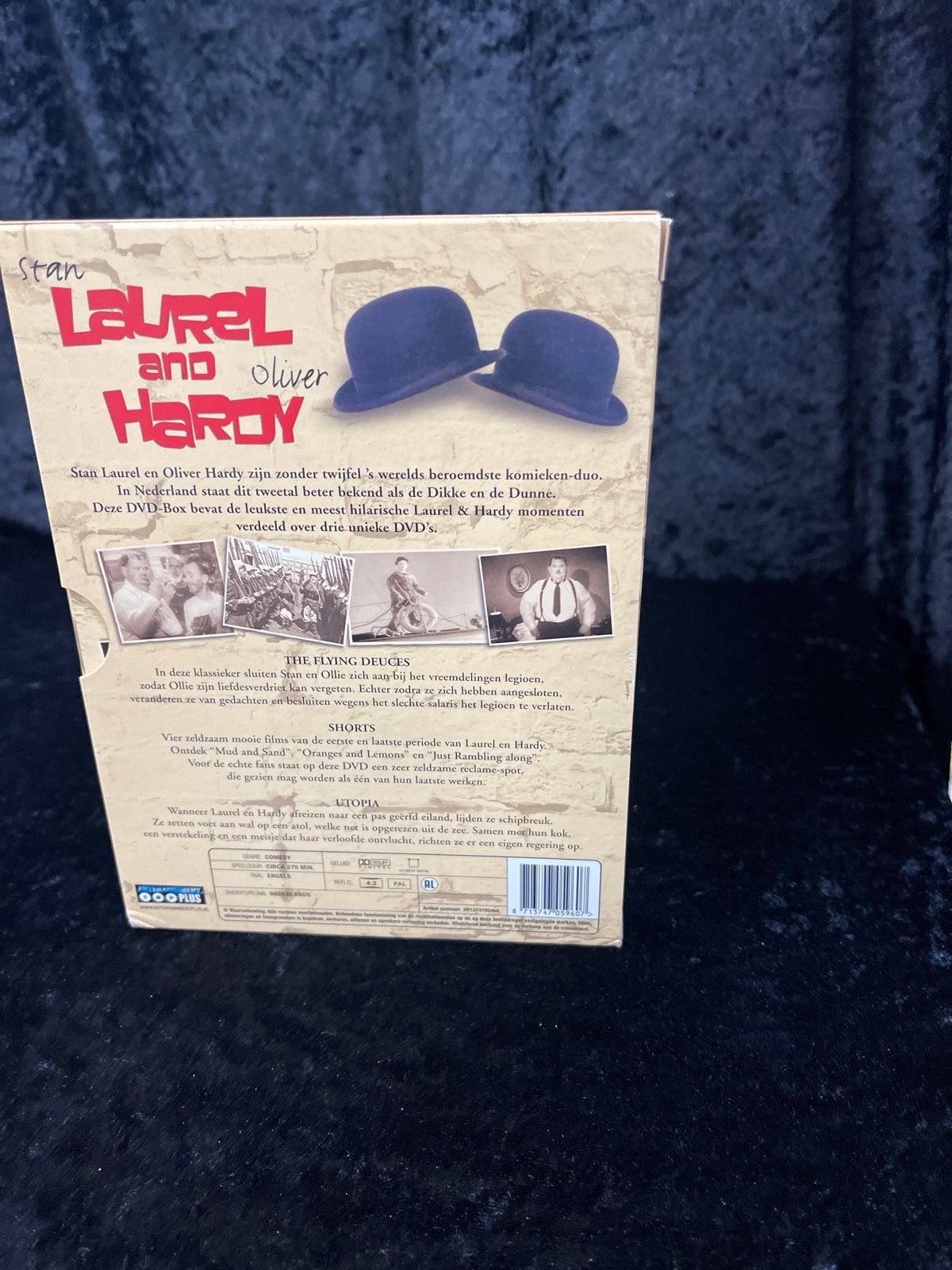 Laurel & Hardy DVD Box - 3 DVD's - De Dikke en de Dunne, Alle leeftijden, Nederlands, Ophalen of Verzenden, Inclusief doosje