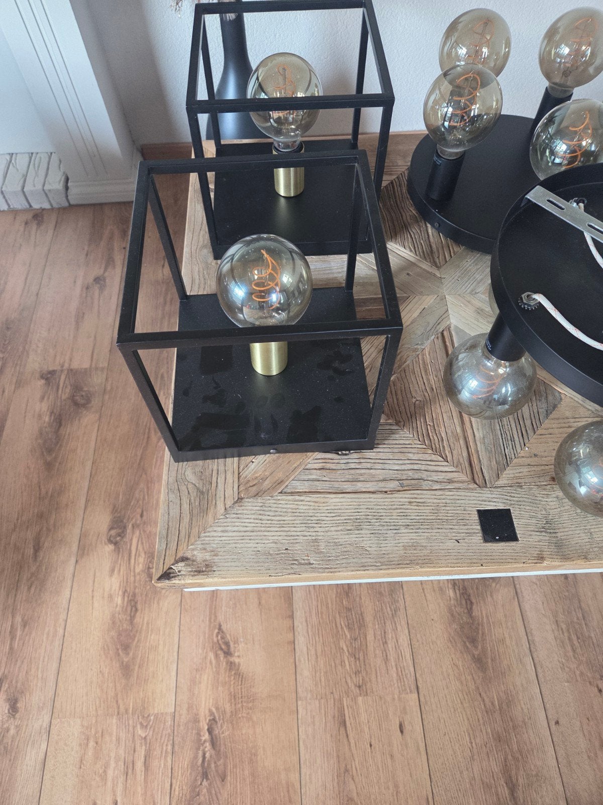 Lumidora plafond lampen set 2 stuks vierkant., Ophalen of Verzenden, Metaal of Aluminium
