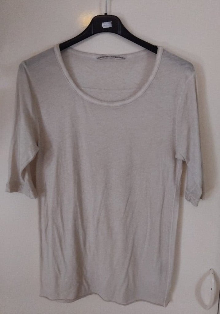 HUMANOID T-shirt 100% biologisch katoen tie-dye beige, Beige, Maat 42/44 (L), Ophalen of Verzenden, Zo goed als nieuw