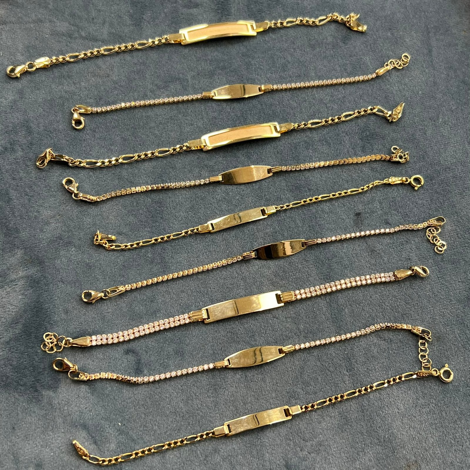 14 karaat gouden baby armbanden, Ophalen of Verzenden, Zo goed als nieuw, Goud