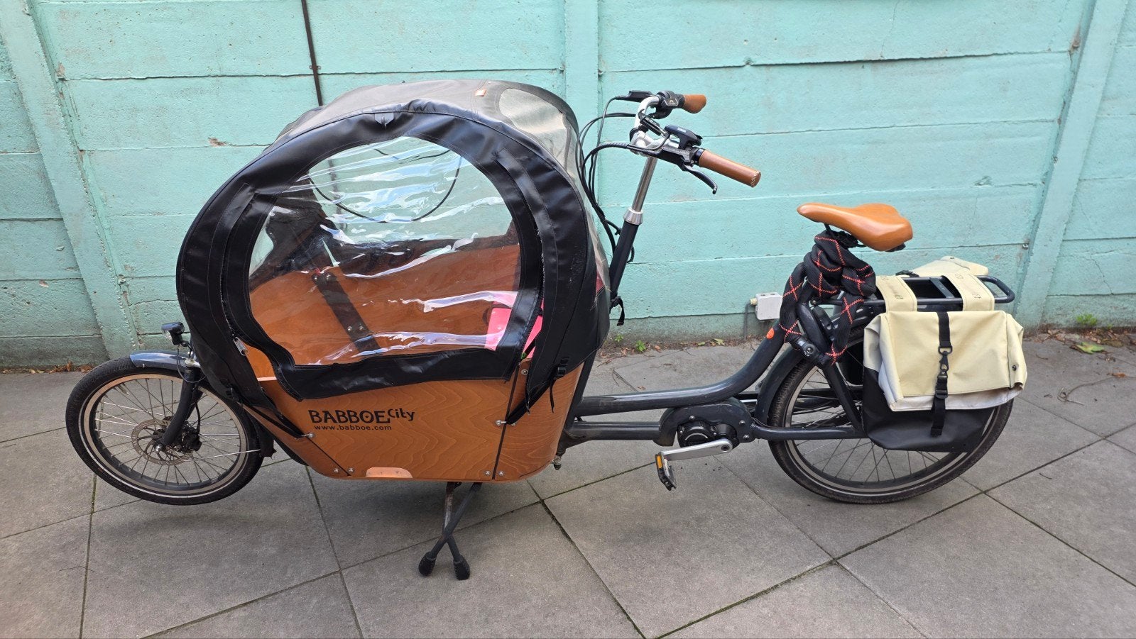 Babboe City Mount bakfiets met huif - re-certified, Ophalen, Gebruikt, Huif, 2 kinderen