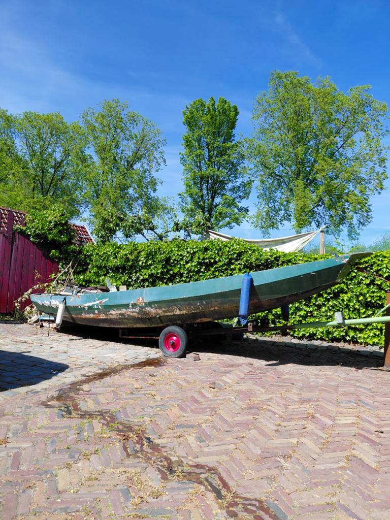 IJzeren boot, schouw 5 meter lang, Watersport en Boten, Kano's, Ophalen, Gebruikt, Eén persoon, Overige typen