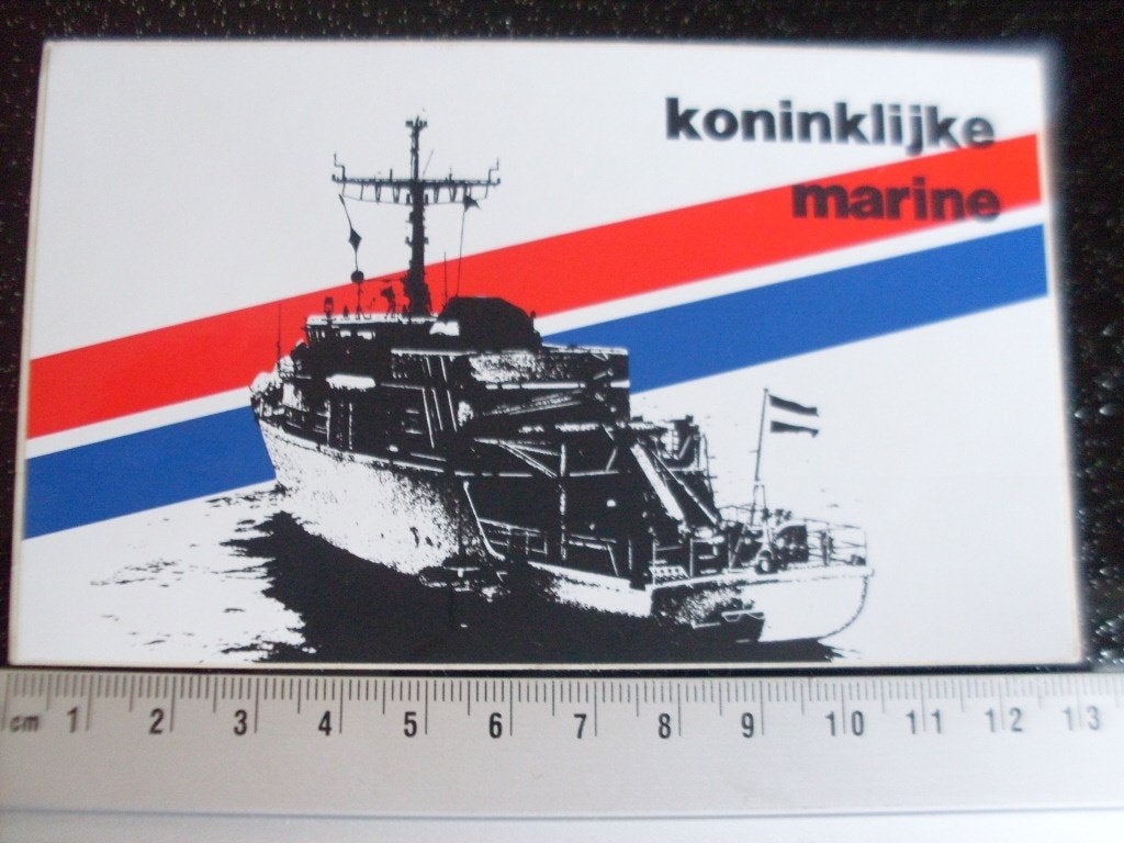 sticker koninklijke marine mijnenjager alkmaar klasse NL, Verzenden, Zo goed als nieuw, Bedrijf of Vereniging