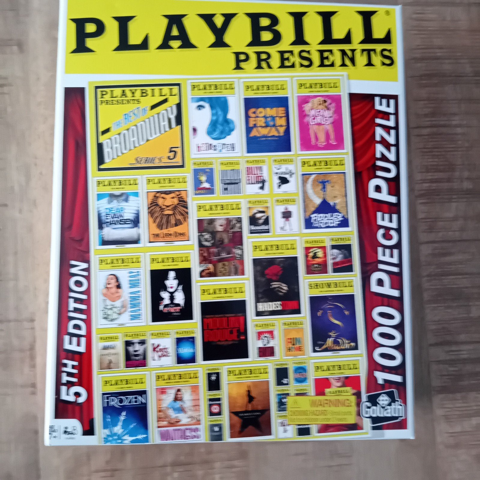 Playbill Broadway Puzzel 1000 stukjes, Ophalen of Verzenden, 500 t/m 1500 stukjes, Zo goed als nieuw, Legpuzzel