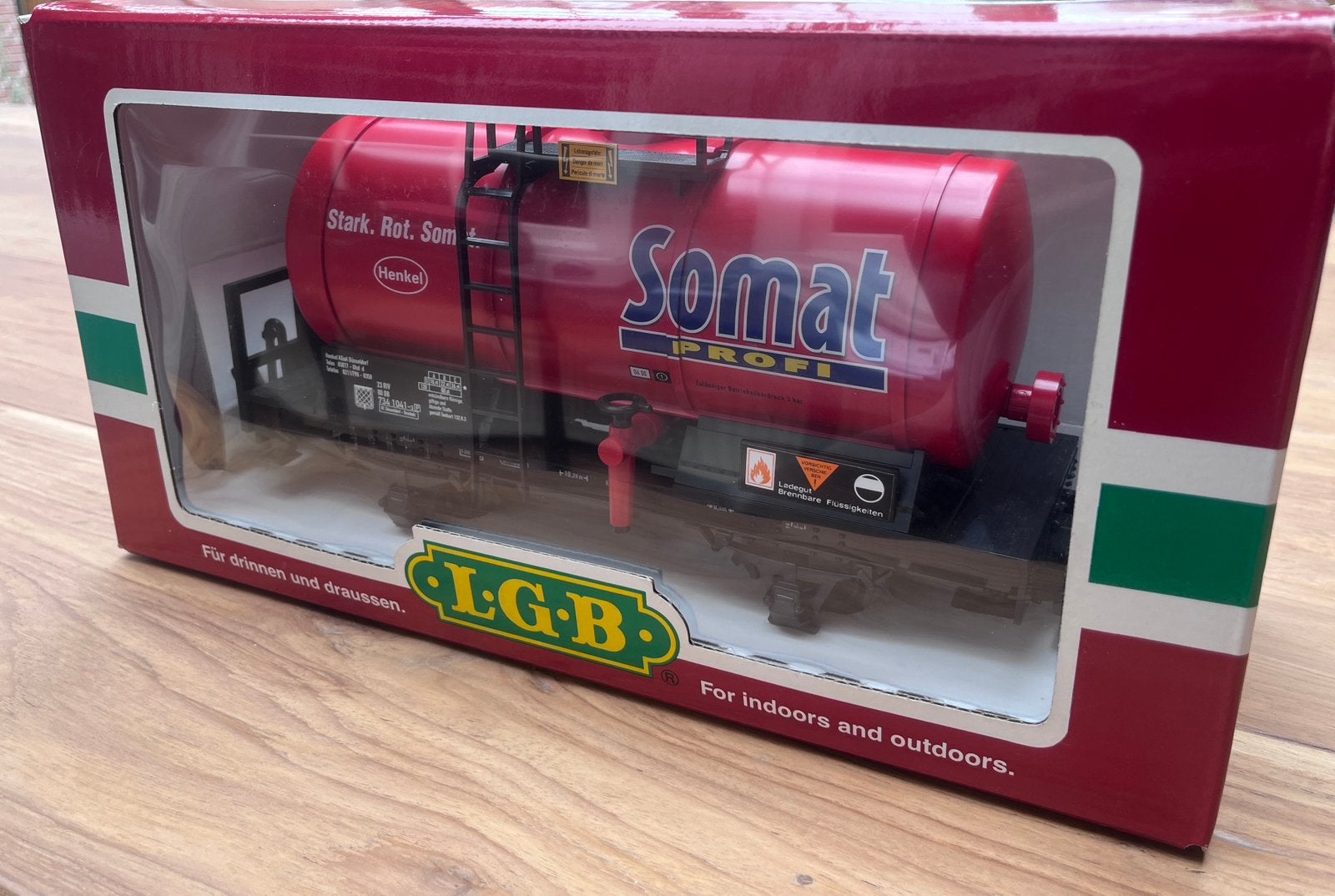 LGB ‘Somat’ tankwagon, als nieuw, nu voor € 60, Hobby en Vrije tijd, Ophalen of Verzenden, Zo goed als nieuw, Gelijkstroom, LGB