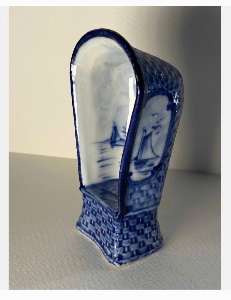 Delfts blauwe strandstoel, mooi voor in poppenhuis, Ophalen of Verzenden
