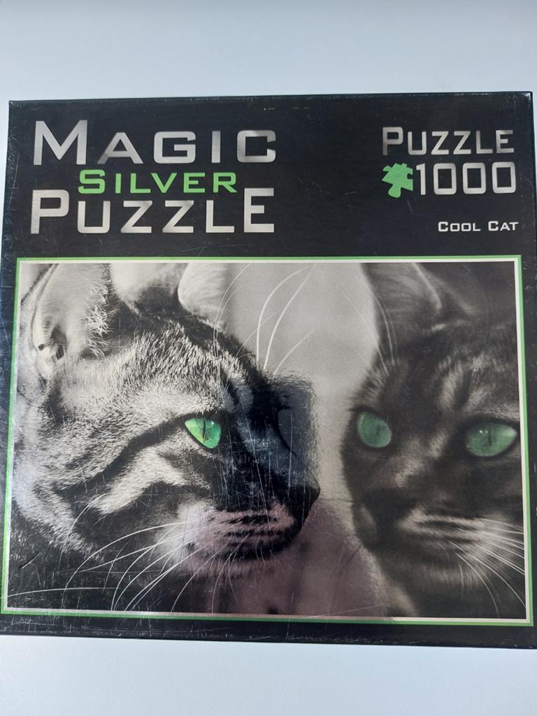 Magic Silver Puzzle 1000 stukjes - Cool Cat, Ophalen of Verzenden, 500 t/m 1500 stukjes, Zo goed als nieuw, Legpuzzel