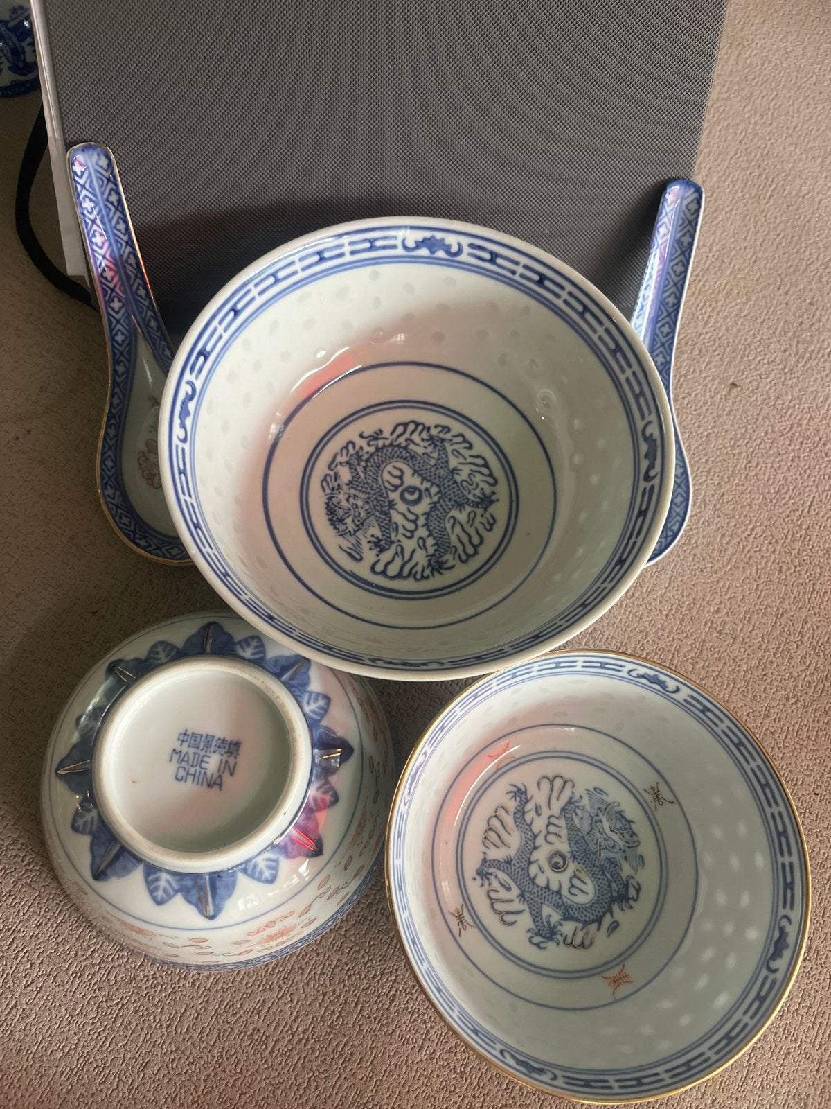Chinees porseleinen servies met drakenmotief, Ophalen of Verzenden