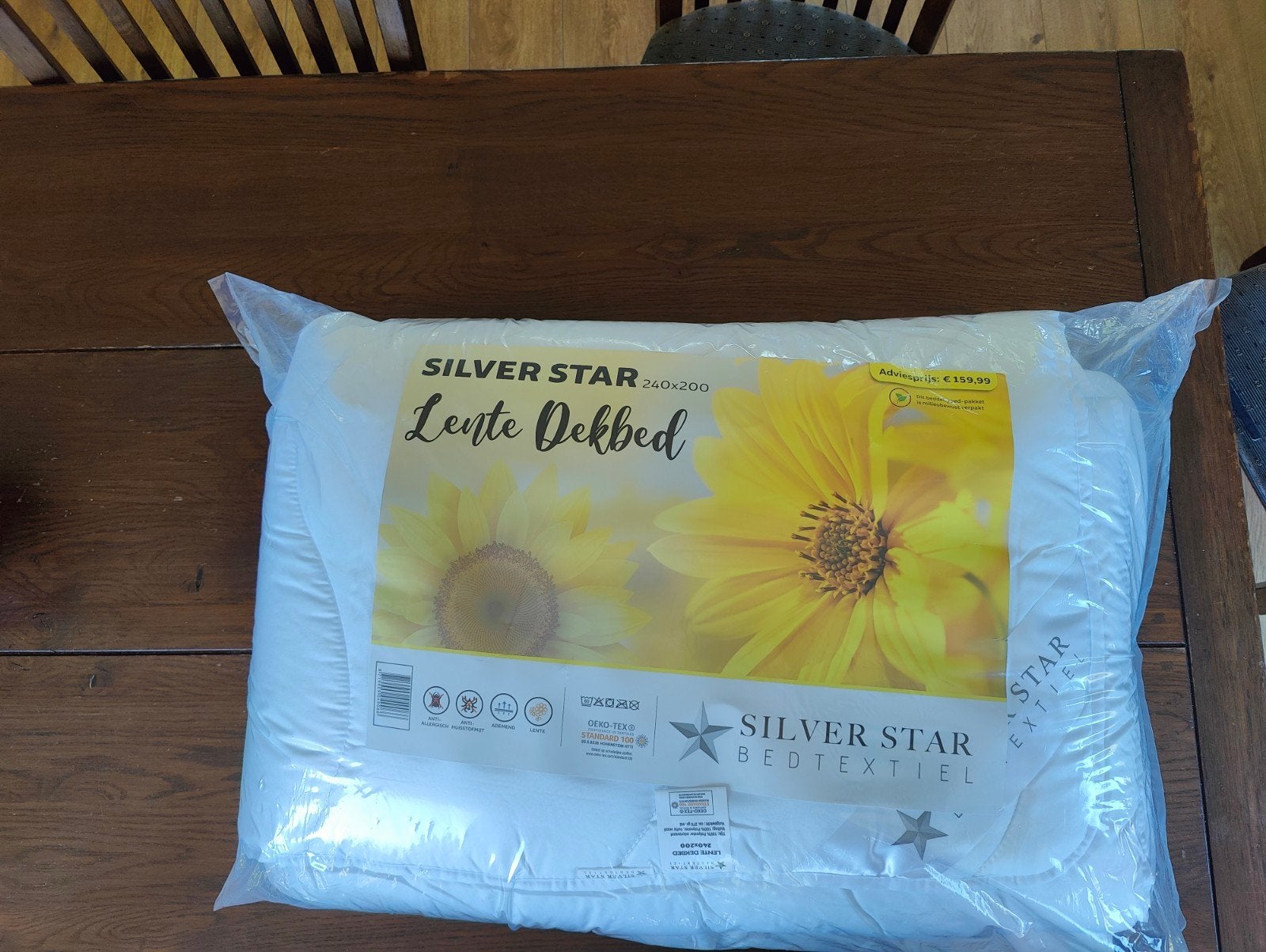 Silver Star lente dekbed | 240 x 200, Huis en Inrichting, Ophalen, Wit, Deken of Dekbed, Polyester