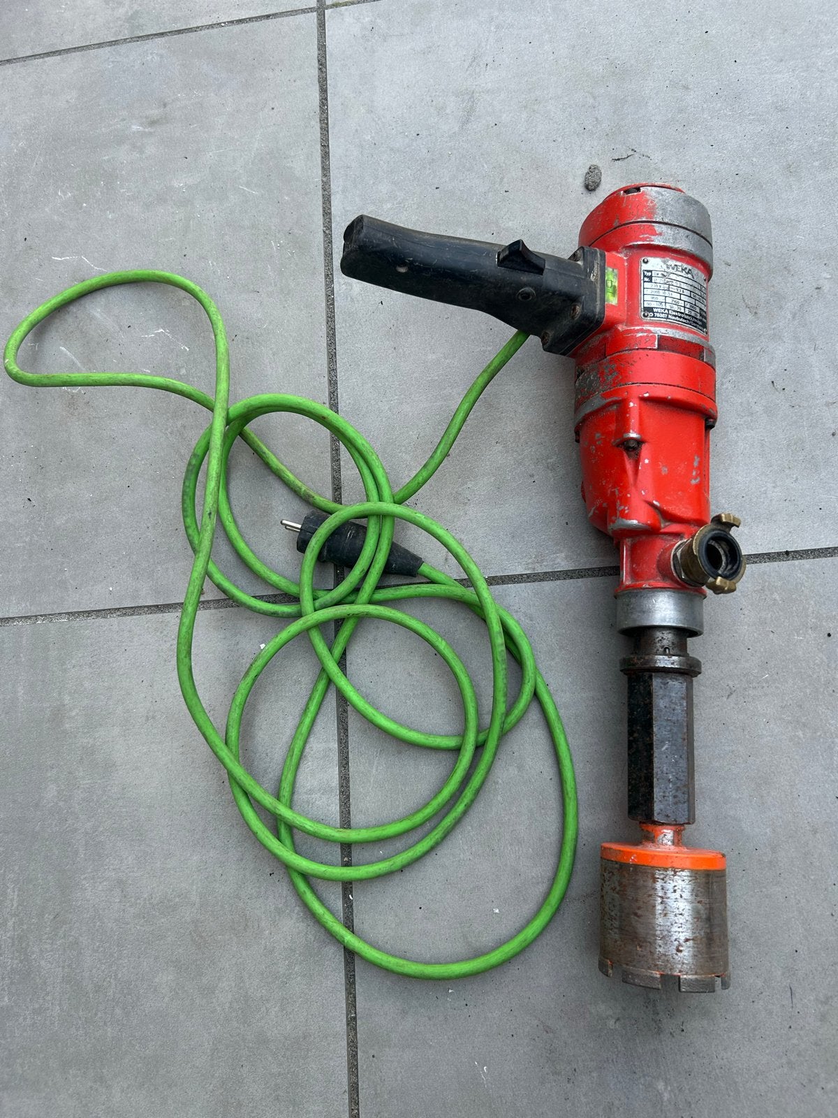 Weka Betonboor wk deka16 - Koolborstels te vervangen, Doe-het-zelf en Verbouw, Ophalen, Gebruikt, 600 watt of meer, Boormachine