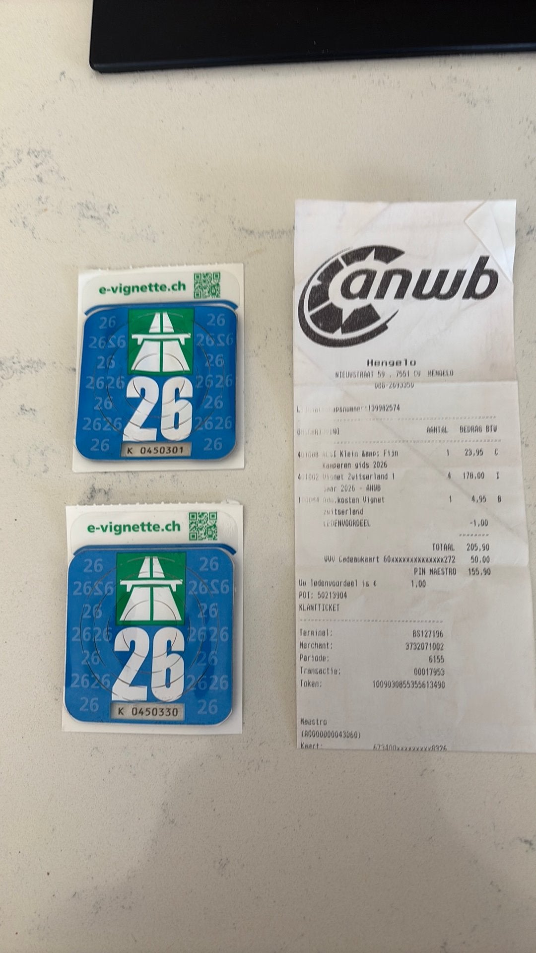 Vignette Zwitserland, Tickets en Kaartjes, Twee personen