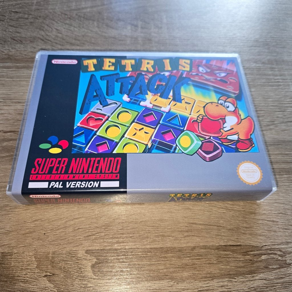 Tetris Attack SNES Game Case, Spelcomputers en Games, Games | Nintendo Super NES, Puzzel en Educatief, Verzenden, 1 speler, Zo goed als nieuw