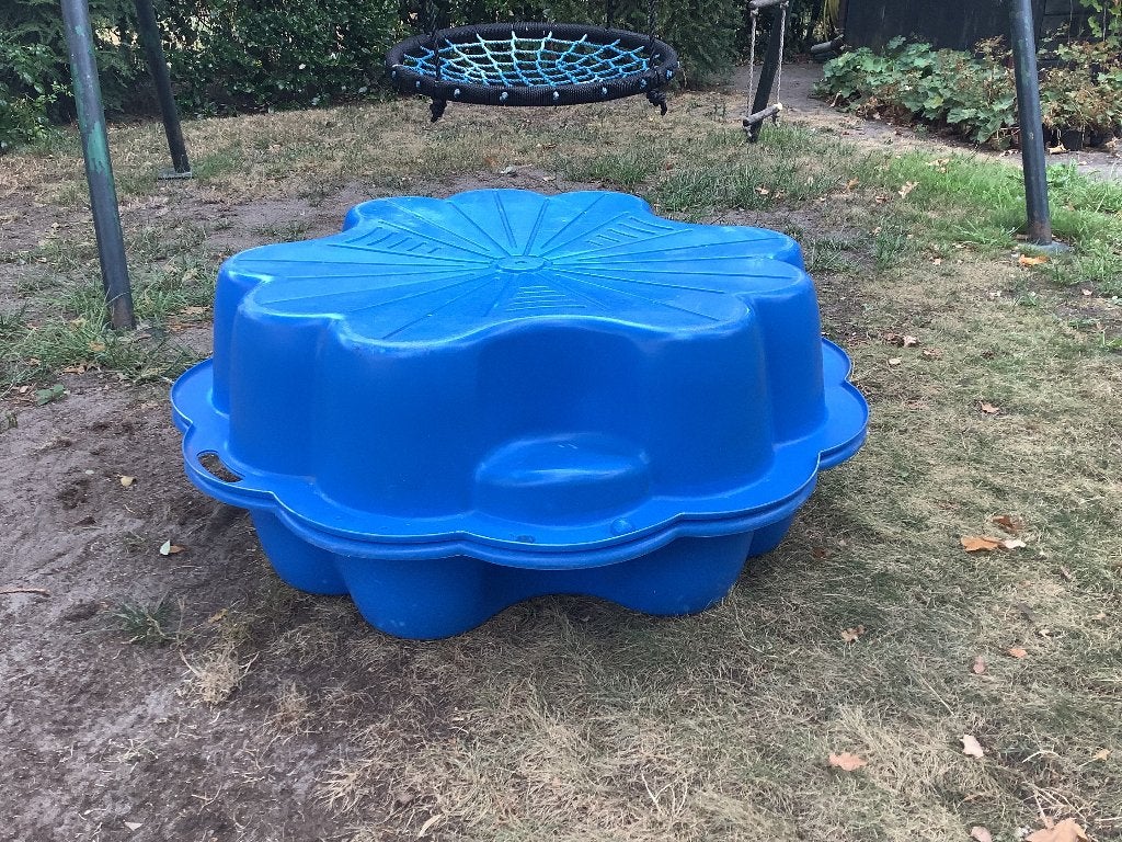 Zandbak met deksel blauw, Kinderen en Baby's, Speelgoed | Buiten | Zandbakken, Ophalen, Gebruikt