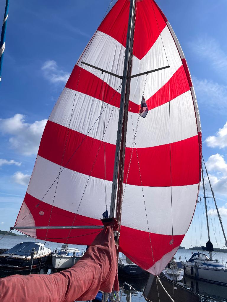 Spinnaker voor 22-24ft zeilschip, Watersport en Boten, Ophalen of Verzenden, Gebruikt, Spinnaker, Minder dan 15 m²