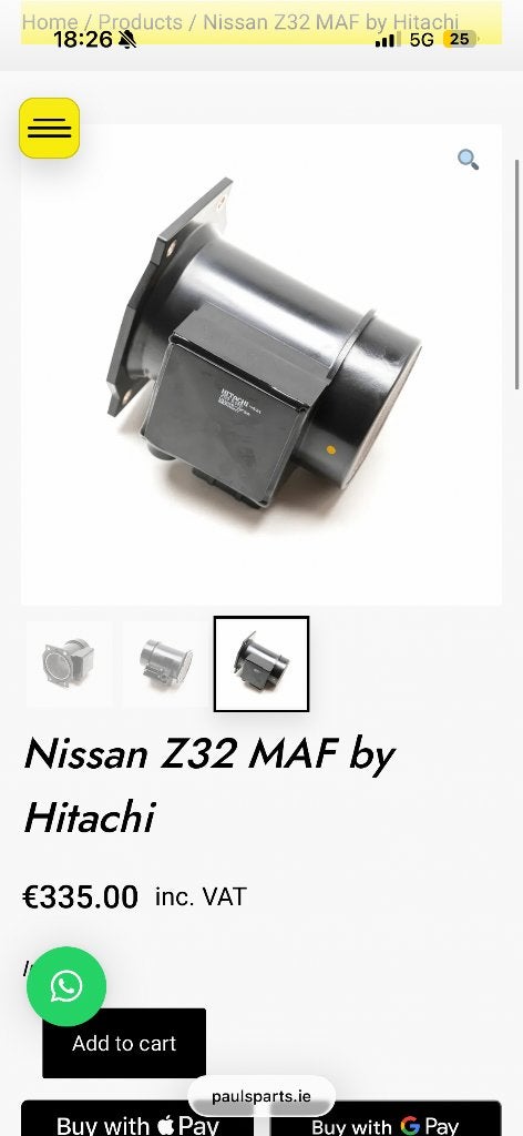 Nissan z32 MAF s13,s14,s15, Ophalen, Nieuw, Nissan