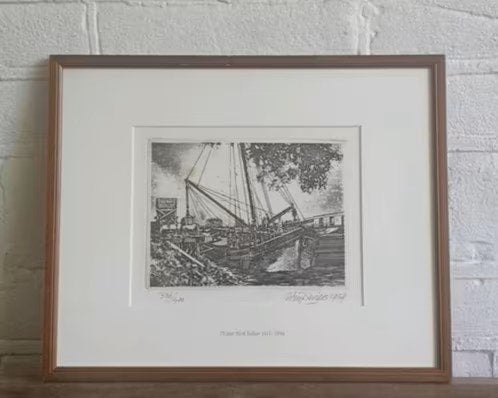 Ets havengezicht Wim Zwiers 1922 - 2019 75 jr Rook beheer, Antiek en Kunst, Kunst | Etsen en Gravures, Ophalen