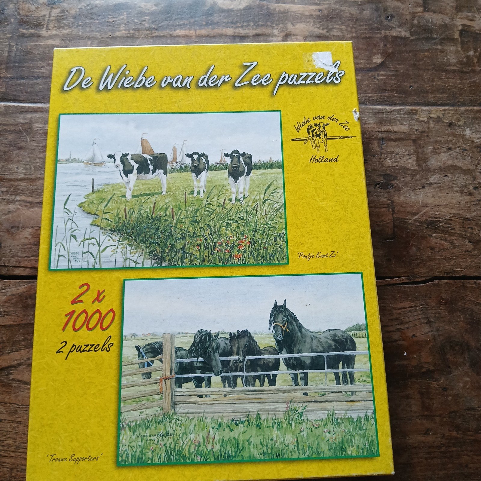 2x1000 puzzel van Wiebe van der Zee, Ophalen of Verzenden, 500 t/m 1500 stukjes, Zo goed als nieuw, Legpuzzel
