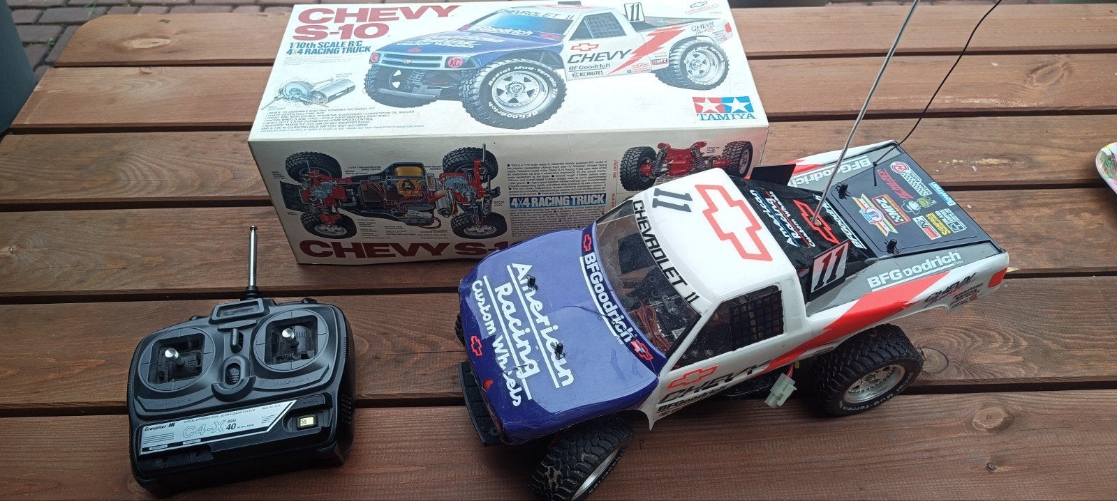 Tamiya Chevy S10 RC Auto 4x4 Racing Truck, Elektro, Gebruikt, Auto offroad, Ophalen of Verzenden